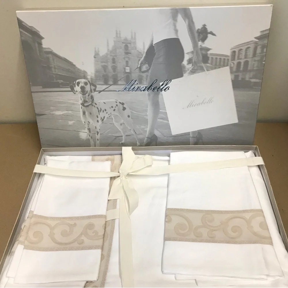 Mirabello San Marco Brera Collection Cotton Sateen Queen Duvet Set